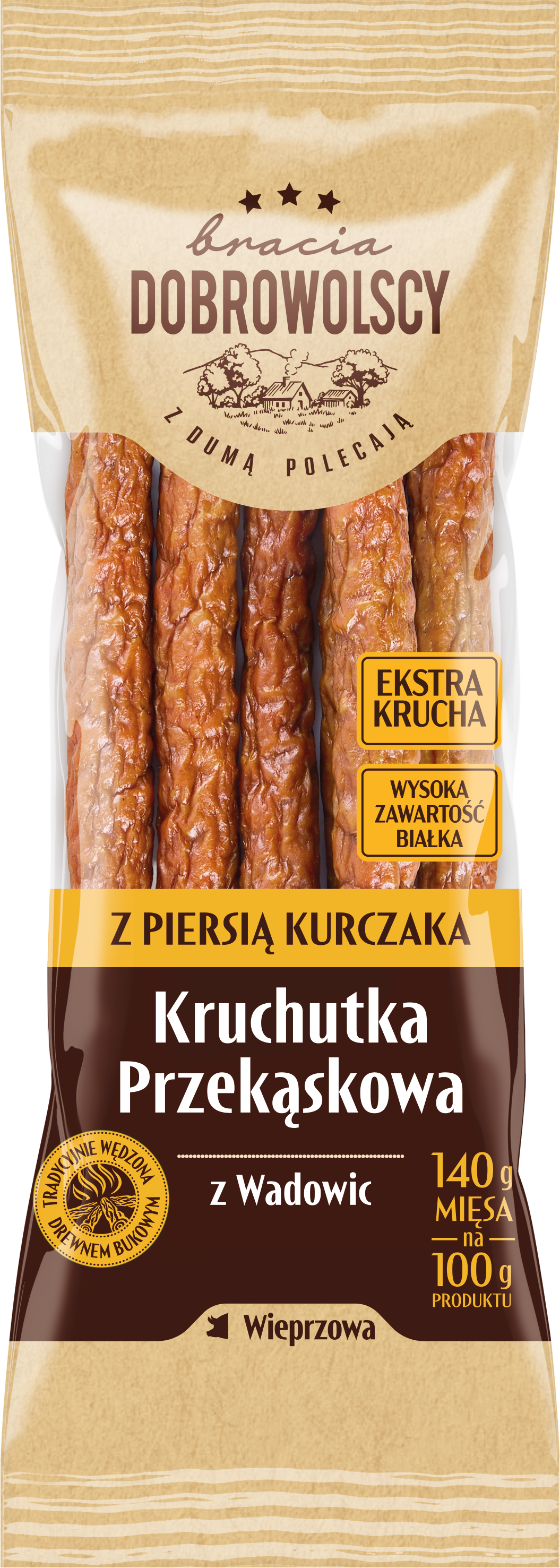 Opakowanie Kruchutka Przekąskowa z&nbsp;piersią kurczaka z&nbsp;Wadowic